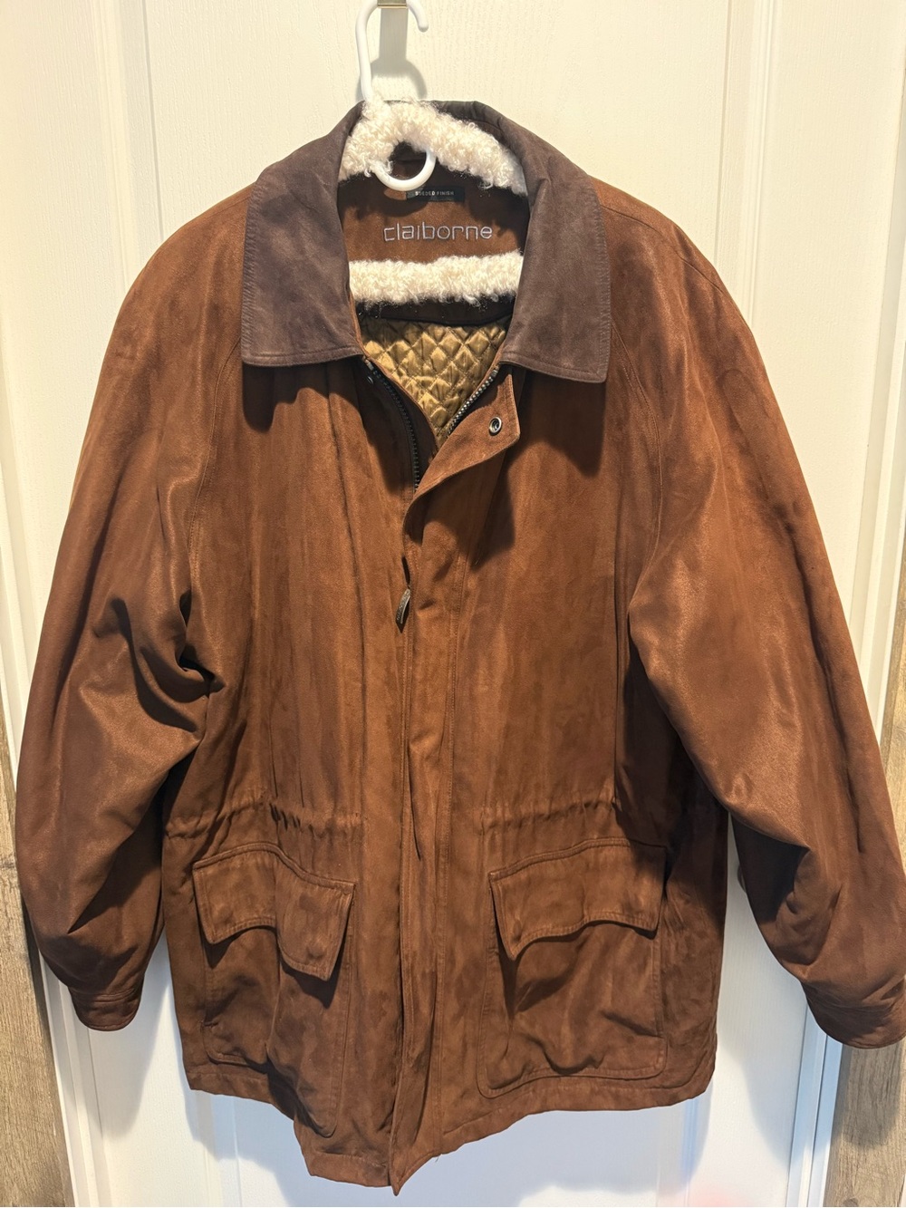 Claiborne Brown Sueded Finish men’s coat size XXL